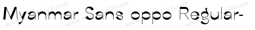 Myanmar Sans oppo Regular字体转换